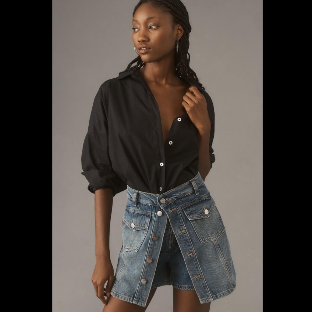 ANTHROPOLOGIE Pilcro Country Denim Skort Size 27